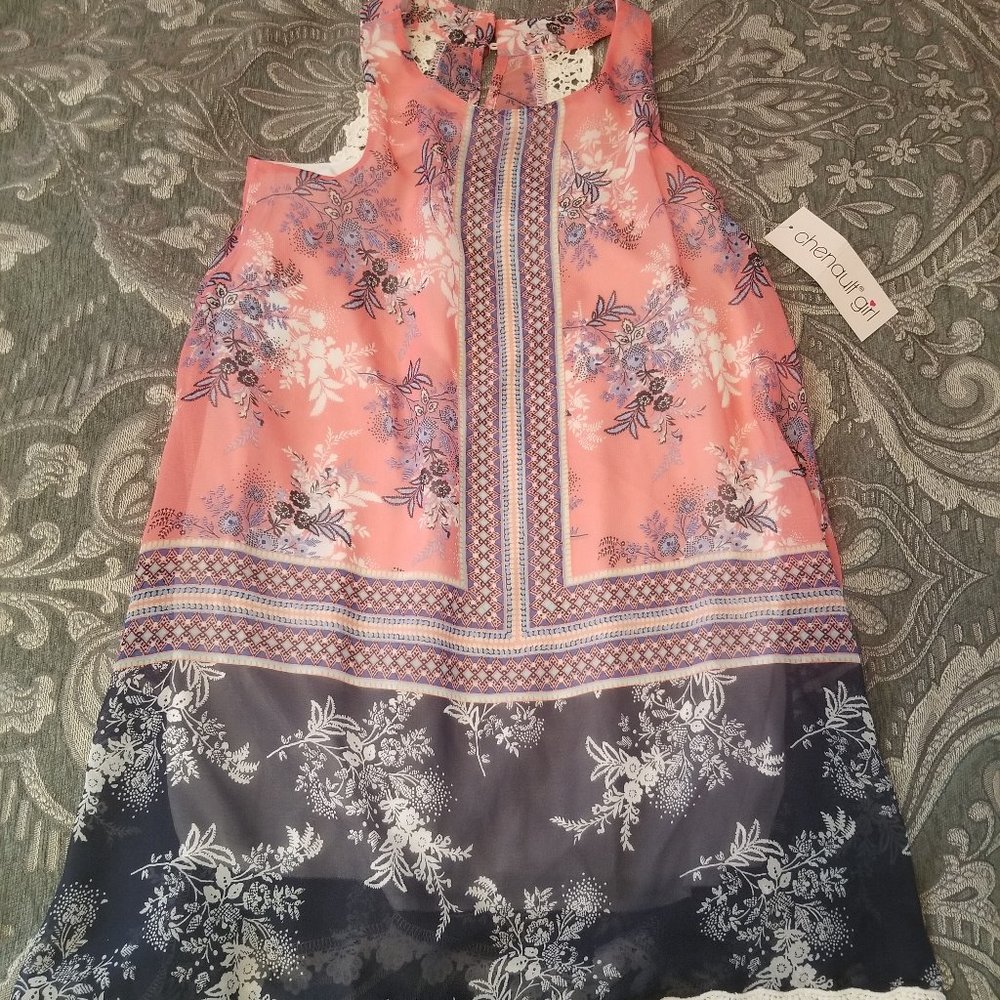 Girl's Chenault Girl Levon Hem Swing Dress 8 NWT